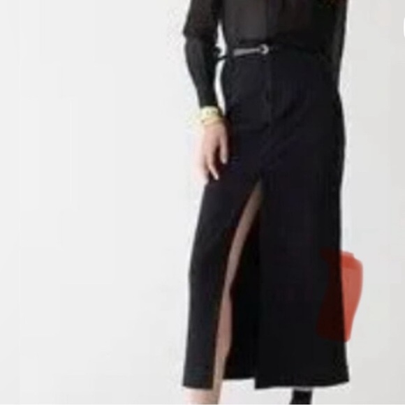 NWT J.Crew Black Denim Skirt SZ 32 (14) - Picture 16 of 16